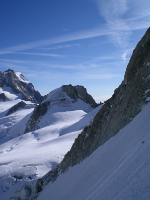 panorama dello scivolo iniziale della parete nord