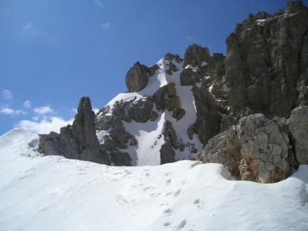 Croda Rossa d'Ampezzo, Via Grohmann, cresta finale