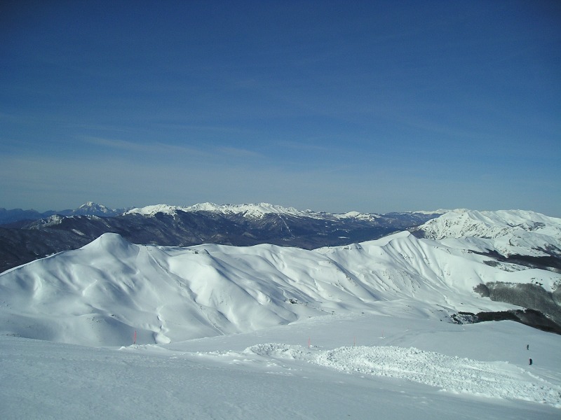 Corno alle Scale, vista verso ovest dalla cima