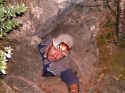 Uscita nel bosco dalla grotta di Fiumelatte